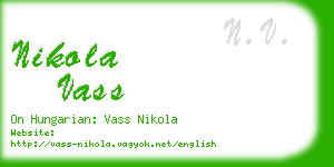 nikola vass business card